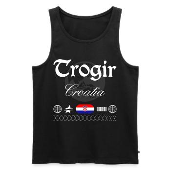 Trogir Kroatien Streetwear Reise Souvenir - Männer Premium Bio Tank Top - Schwarz - Vorne - AI Model Male 178 light (178cm)