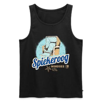 Spiekeroog Ostfriesland Deutschland Insel Nordsee - Männer Premium Bio Tank Top - Schwarz - Vorne - Michal (187cm)