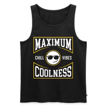 Happy Face Maximum Cool - Débardeur bio Premium Homme - noir - Devant - AI Model Male 178 light (178cm)