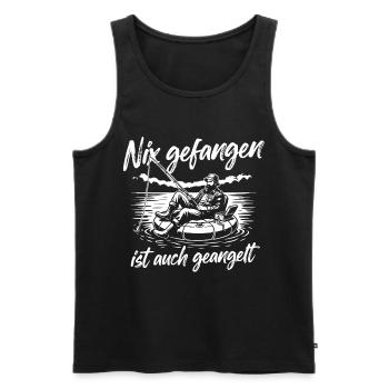 Angeln mit Humor - Männer Premium Bio Tank Top - Schwarz - Vorne - Michal (187cm)
