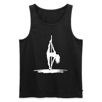 Sexy Pole Dance Silhouette – Athletic & Elegant - Men's Premium Organic Tank Top - black - Front - AI Model Male 178 light (178cm)