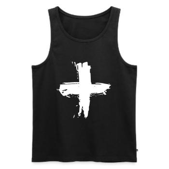 SCHWEIZ SWISS SWITZERLAND EUROPA SPORT FAN - Männer Premium Bio Tank Top - Schwarz - Vorne - AI Model Male 178 light (178cm)