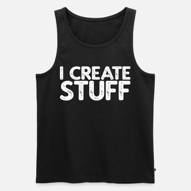 I Create Stuff - Männer Premium Bio Tank Top - Schwarz