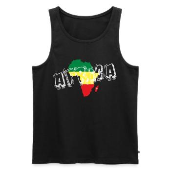 africa_3_white - Männer Premium Bio Tank Top - Schwarz - Vorne - Michal (187cm)