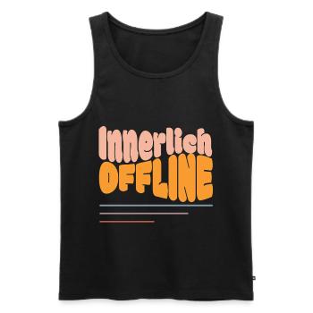 Innerlich Offline – Bitte Später Erneut Versuchen - Männer Premium Bio Tank Top - Schwarz - Vorne - Michal (187cm)