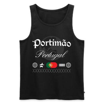 Portimão Portugal Streetwear Reise Souvenir - Männer Premium Bio Tank Top - Schwarz - Vorne - Michal (187cm)