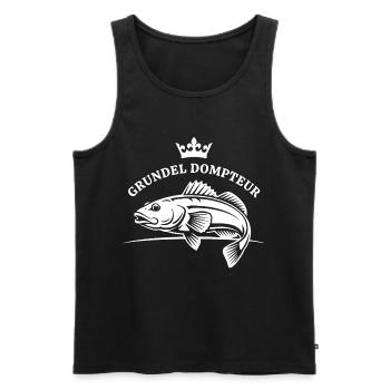 Grundel Dompteur - Männer Premium Bio Tank Top - Schwarz - Vorne - Michal (187cm)