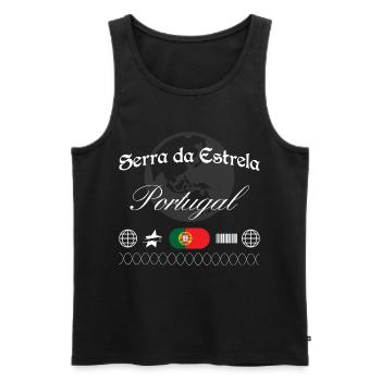 Serra da Estrela Portugal Streetwear Reise - Männer Premium Bio Tank Top - Schwarz - Vorne - AI Model Male 178 light (178cm)
