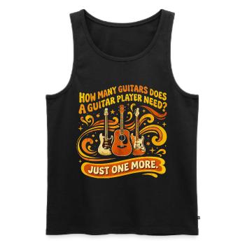 Gitarrenhumor Musiker Musik Retro-Geschenk - Männer Premium Bio Tank Top - Schwarz - Vorne - Michal (187cm)