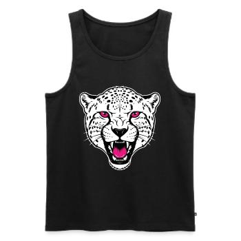 Gepard Leopard Mascot Logo Sport Gaming - Men's Premium Organic Tank Top - black - Front - AI Model Male 178 light (178cm)