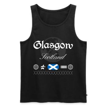 Glasgow Schottland Streetwear Reise Souvenir - Männer Premium Bio Tank Top - Schwarz - Vorne - AI Model Male 178 light (178cm)