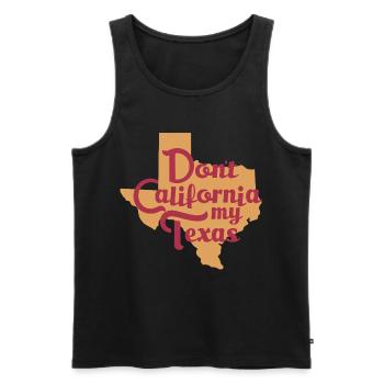 Dont California My Texas - Männer Premium Bio Tank Top - Schwarz - Vorne - AI Model Male 178 light (178cm)