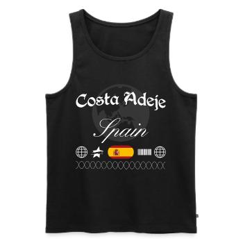 Costa Adeje Spanien Streetwear Reise Souvenir - Männer Premium Bio Tank Top - Schwarz - Vorne - Michal (187cm)