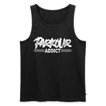 Parkour - Männer Premium Bio Tank Top - Schwarz - Vorne - Michal (187cm)
