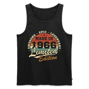 1966 Vintage Retro Geburtstagsgeschenk - Männer Premium Bio Tank Top - Schwarz - Vorne - Michal (187cm)