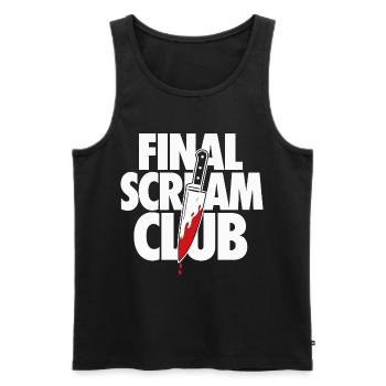 Final Scream Club Horror Design - Men's Premium Organic Tank Top - black - Front - AI Model Male 178 light (178cm)