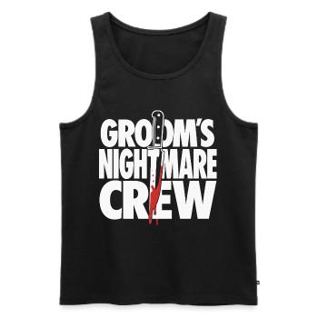 Groom's Nightmare Horror Crew Design - Men's Premium Organic Tank Top - black - Front - Michal (187cm)