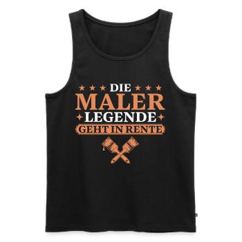 Maler im Ruhestand Handwerker Abschiedsgeschenk - Männer Premium Bio Tank Top - Schwarz - Vorne - Michal (187cm)