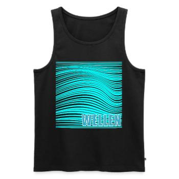 Surfing Sommer - Meer Wellen - Männer Premium Bio Tank Top - Schwarz - Vorne - Michal (187cm)