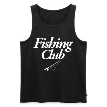 Fishing Club - Männer Premium Bio Tank Top - Schwarz - Vorne - Michal (187cm)