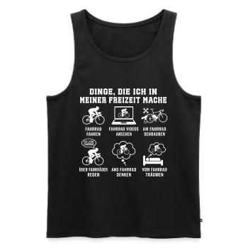 fahrrad fahren - Männer Premium Bio Tank Top - Schwarz - Vorne - Michal (187cm)