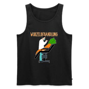 Wurzelbehandlung Garten-Witz zweideutig Karotte - Männer Premium Bio Tank Top - Schwarz - Vorne - Michal (187cm)