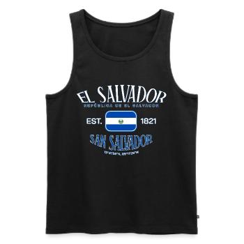 El Salvador Republic Flag El Salvador 1821 - Men's Premium Organic Tank Top - black - Front - Michal (187cm)