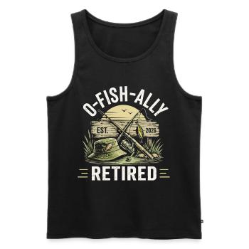 Officially retired 2026 | Humor Fishing - Men's Premium Organic Tank Top - black - Front - Michal (187cm)