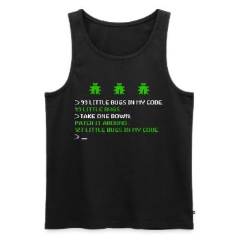 99 Little Bugs In The Code Programmer Software - Men's Premium Organic Tank Top - black - Front - AI Model Male 178 light (178cm)