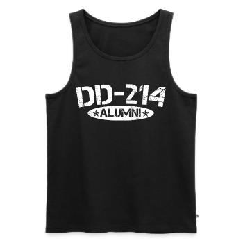 DD214 Alumni lustiger militärischer Ruhestandsveteran - Männer Premium Bio Tank Top - Schwarz - Vorne - Michal (187cm)