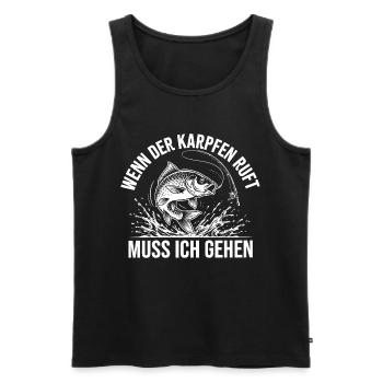Karpfen Angeln - Männer Premium Bio Tank Top - Schwarz - Vorne - Michal (187cm)