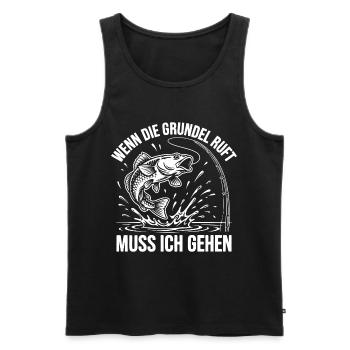 Grundel Angeln - Männer Premium Bio Tank Top - Schwarz - Vorne - Michal (187cm)