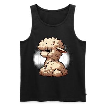alpaca llama owner alpaca llamas llamas llamas - Men's Premium Organic Tank Top - black - Front - Michal (187cm)