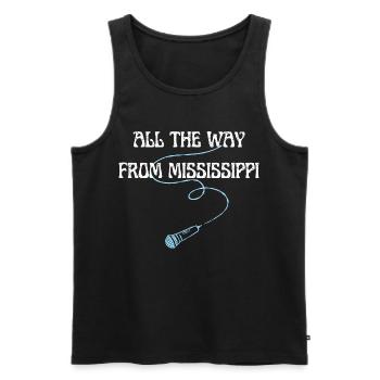 All the way from Mississippi - Blues concert Mic - Men's Premium Organic Tank Top - black - Front - Michal (187cm)
