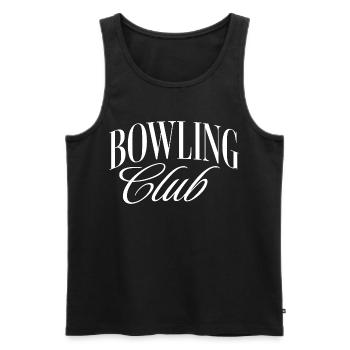 Bowling Club - Männer Premium Bio Tank Top - Schwarz - Vorne - Michal (187cm)