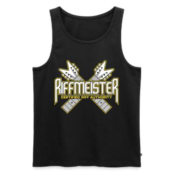Riffmeister – Zertifizierter Riff-Autorität - Männer Premium Bio Tank Top - Schwarz - Vorne - Michal (187cm)