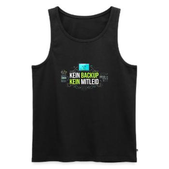 Kein Backup Kein Mitleid IT-Berater Admin - Männer Premium Bio Tank Top - Schwarz - Vorne - Michal (187cm)