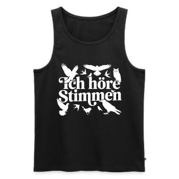 Birding Humor - Männer Premium Bio Tank Top - Schwarz - Vorne - Michal (187cm)