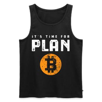 Bitcoin - It's time for Plan B - Krypto Geschenk - Männer Premium Bio Tank Top - Schwarz - Vorne - Michal (187cm)