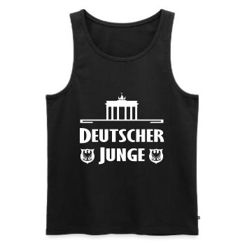Historische Berliner Silhouette - Männer Premium Bio Tank Top - Schwarz - Vorne - Michal (187cm)