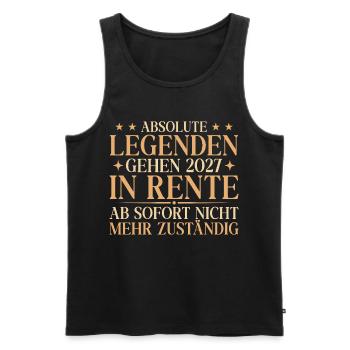 Nicht zuständig Legenden gehen 2027 in Rente - Männer Premium Bio Tank Top - Schwarz - Vorne - Michal (187cm)