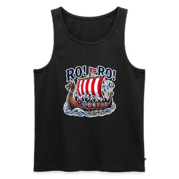 Ro Ro Norvège Viking Ship Football Fan norvégien - Débardeur bio Premium Homme - noir - Devant - Michal (187cm)