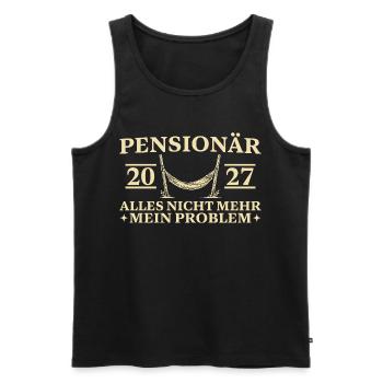 Pensionär 2027 Nicht mehr mein Problem Hängematte - Männer Premium Bio Tank Top - Schwarz - Vorne - Michal (187cm)