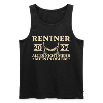 Rentner 2027 Nicht mehr mein Problem Hängematte - Männer Premium Bio Tank Top - Schwarz - Vorne - Michal (187cm)