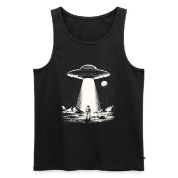 UFO-Landung am Mondsee - Männer Premium Bio Tank Top - Schwarz - Vorne - Michal (187cm)