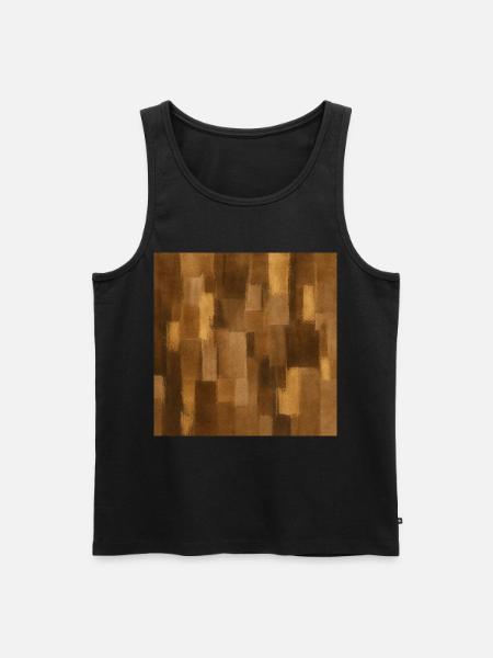 Patchwork brun abstrait  - Débardeur bio Premium Homme - noir