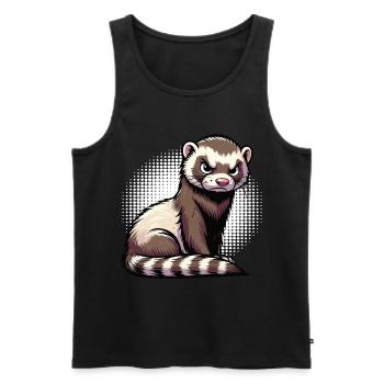 Frettchen Frettchenhalter Frettchenbesitzer - Männer Premium Bio Tank Top - Schwarz - Vorne - Michal (187cm)