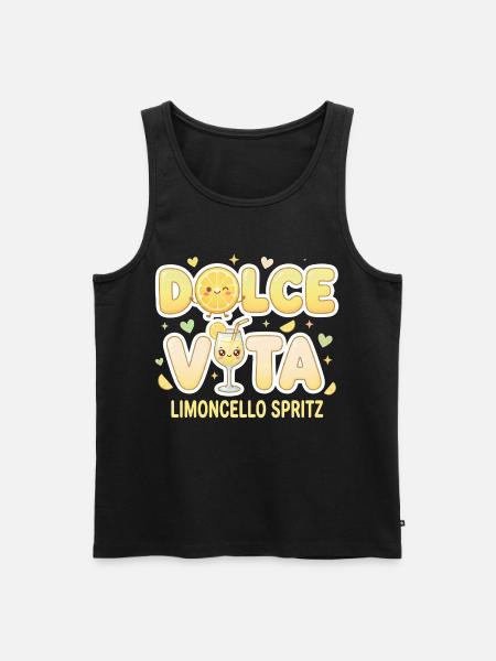 Dolce Vita Limoncello Spritz - Männer Premium Bio Tank Top - Schwarz