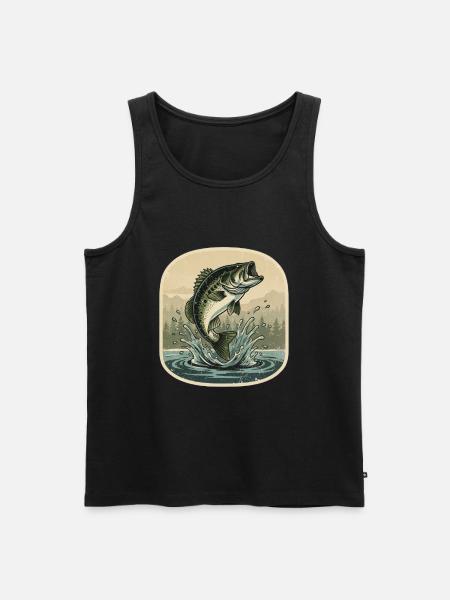 Pêcheur Poisson Cadeau - Débardeur bio Premium Homme - noir