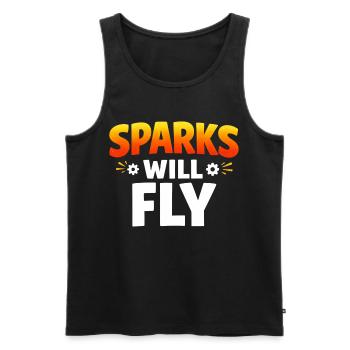 Sparks Will Fly Motiv für Frauen und Männer - Männer Premium Bio Tank Top - Schwarz - Vorne - Michal (187cm)